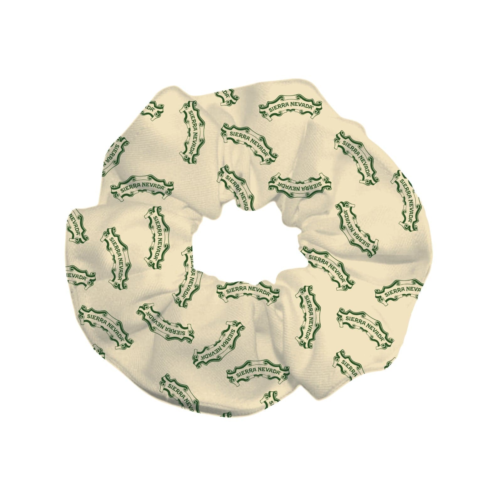 Sierra Nevada banner white hair scrunchie