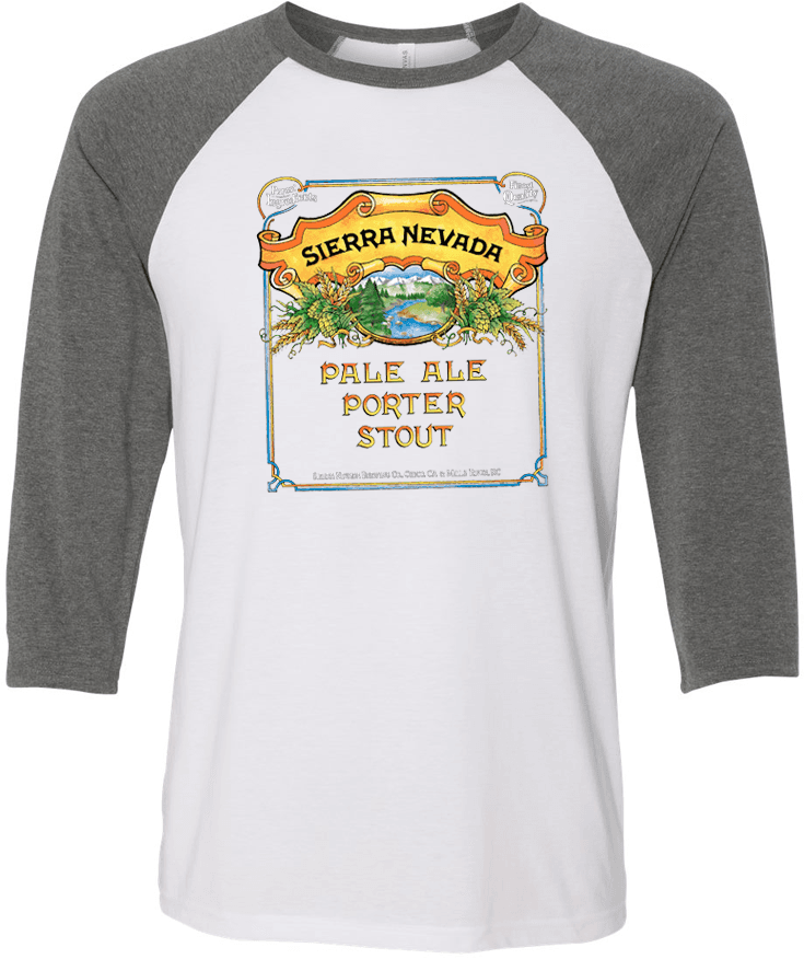 Pale Porter stout 3/4 sleeve raglan shirt