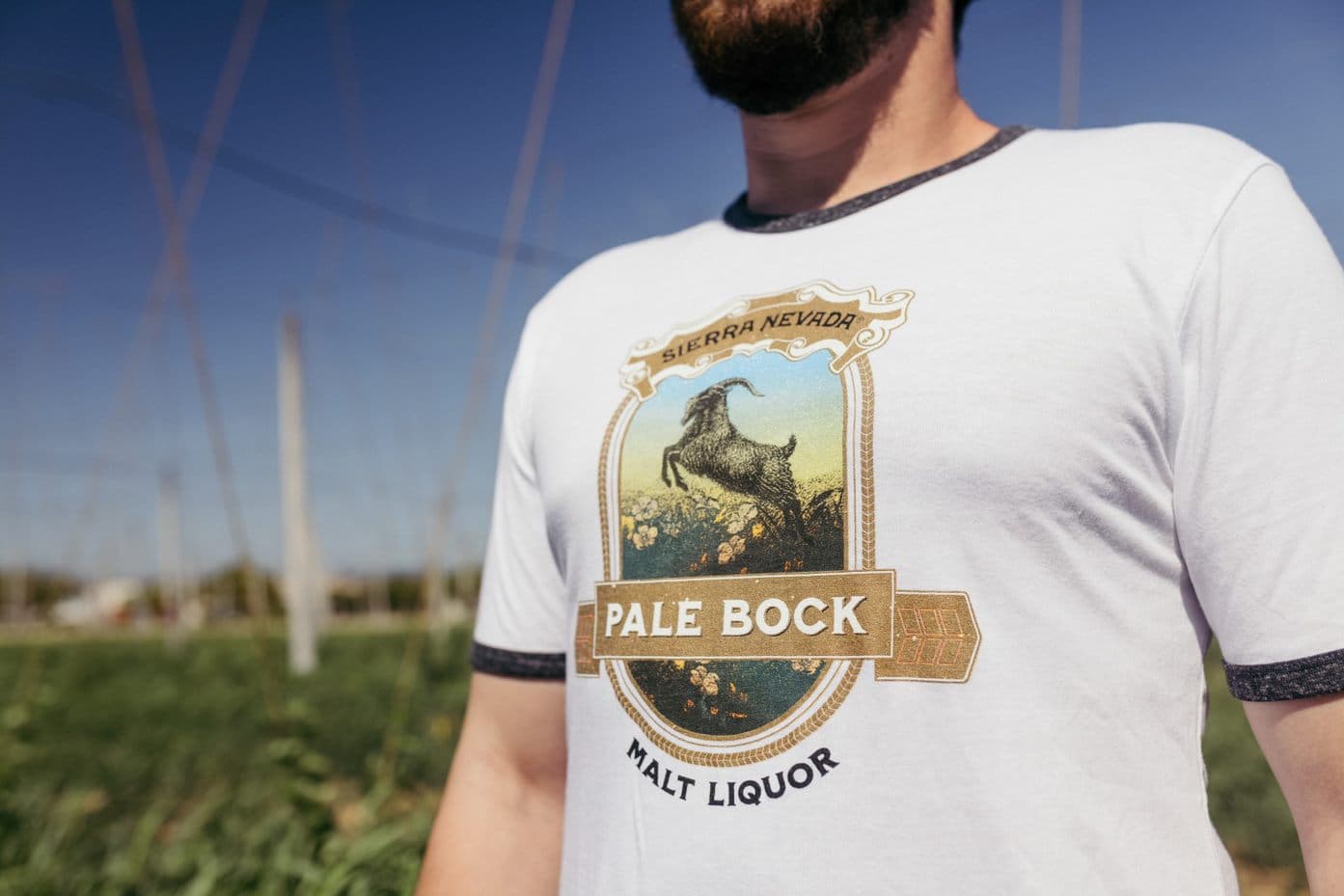 Front logo of Sierra Nevada Pale Bock tee